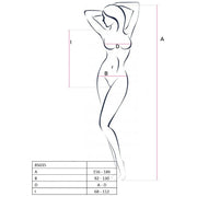 Woman bs035 white bodystocking one size