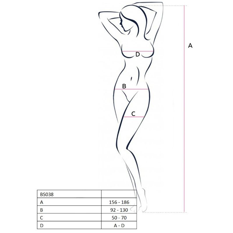 Woman bs038 red bodystocking one size