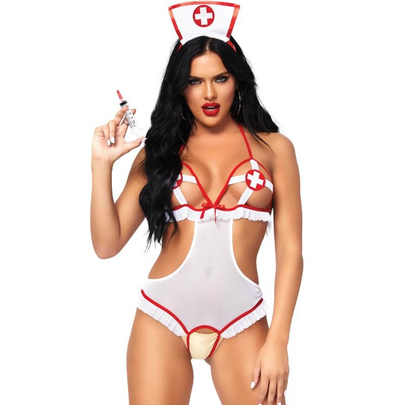 Nurse teddy ouvert crothless taille unique