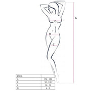 Woman bs036 white bodystocking one size