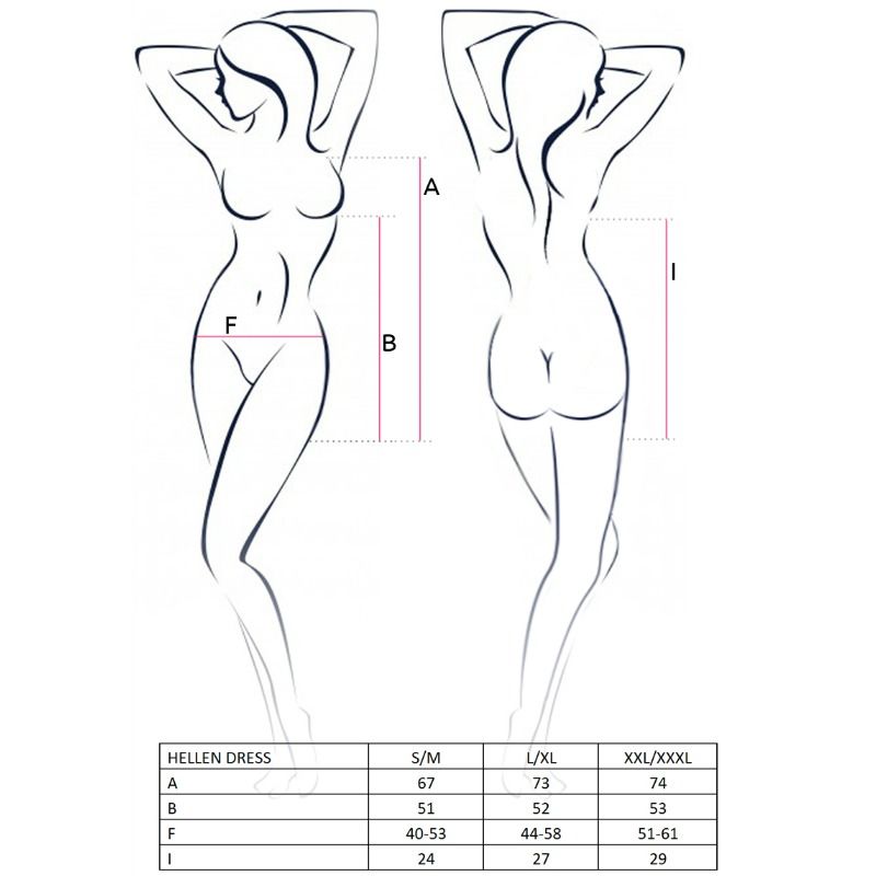 Woman hellen vestido y tanga talla l/xl