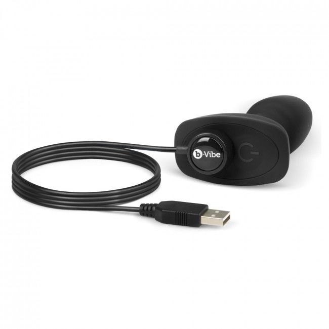 Rimming remote control anal plug small black