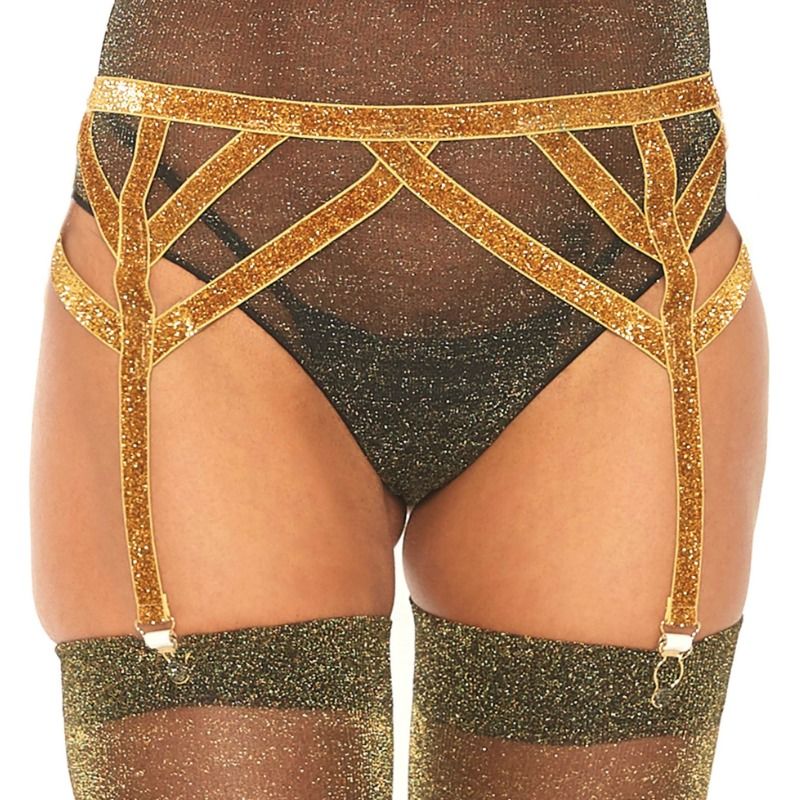 Porte-jarretelles élastique lurex taille unique