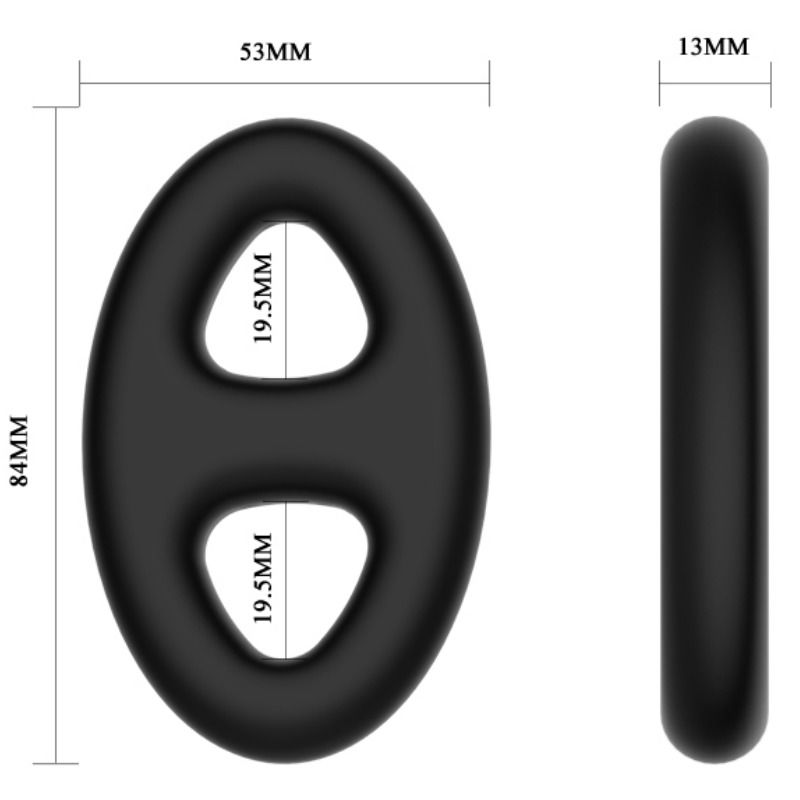 Super soft silicone double ring