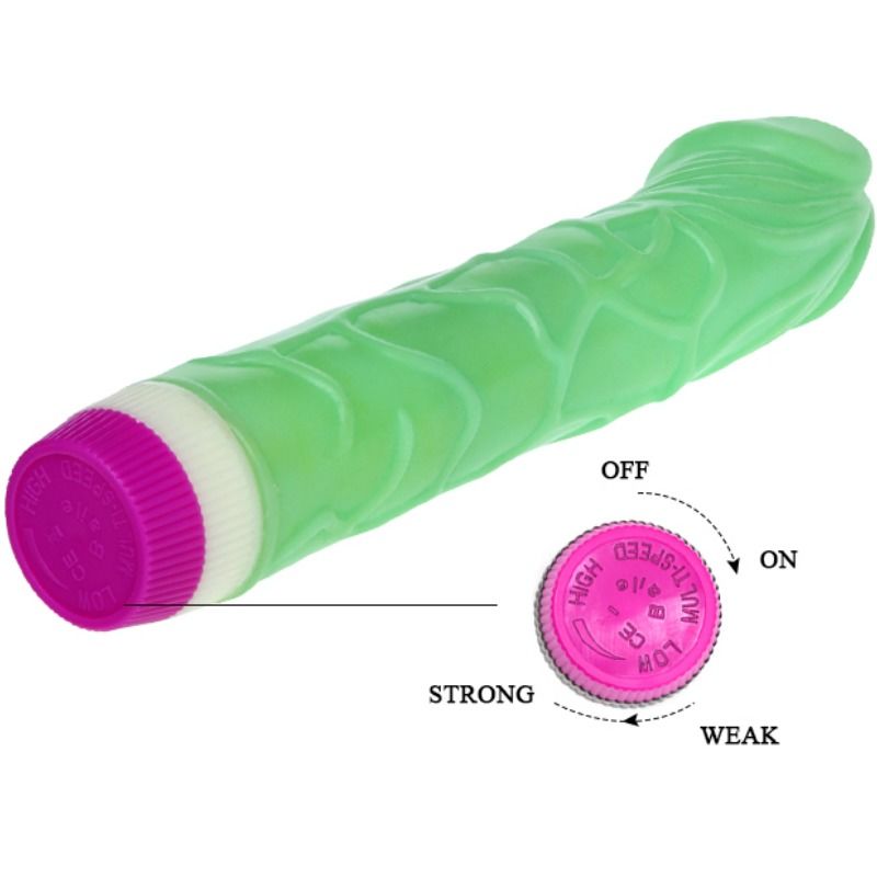 Vibrator waves of pleasure 23 cm green