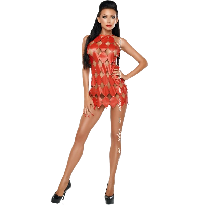 Gwen robe dos nu rouge s/m