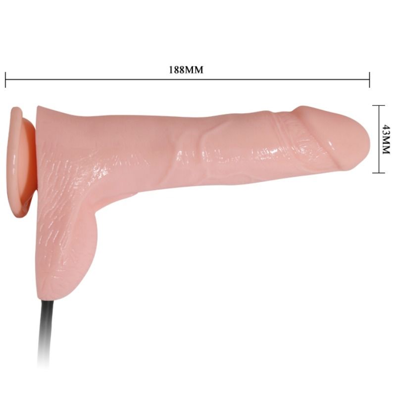 Gode vibrant et gonflable réaliste 18.8 cm