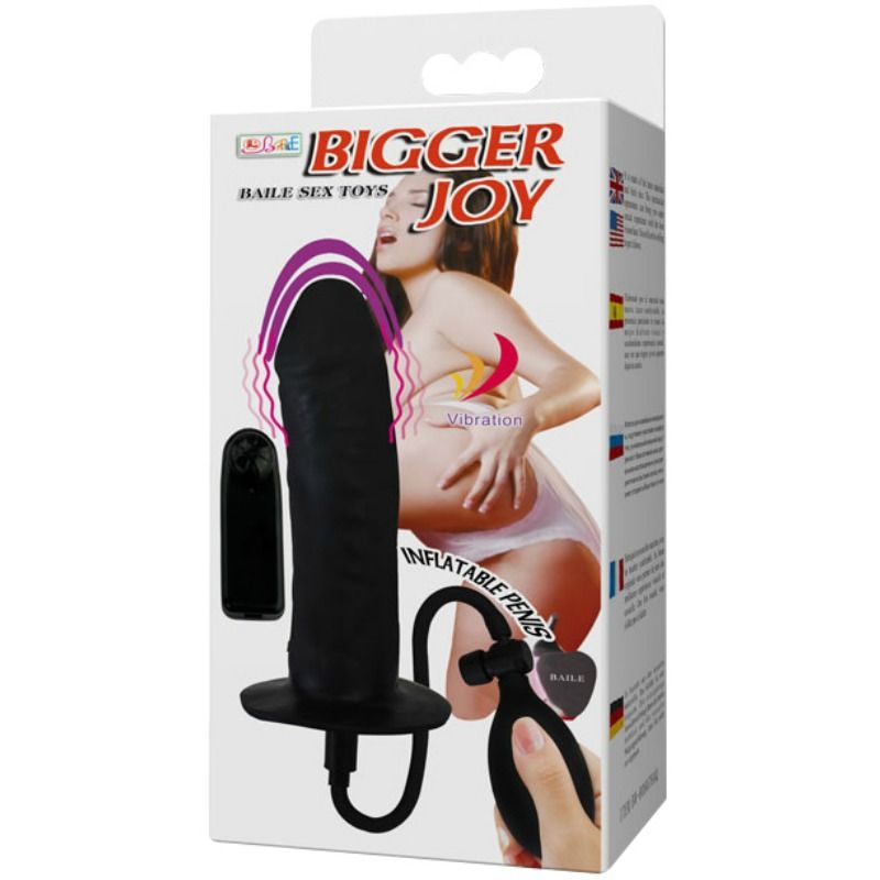 Pénis gonflable bigger joy avec vibration 16 cm