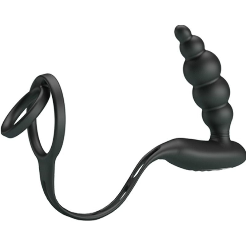 Penis rings with vibrating plug