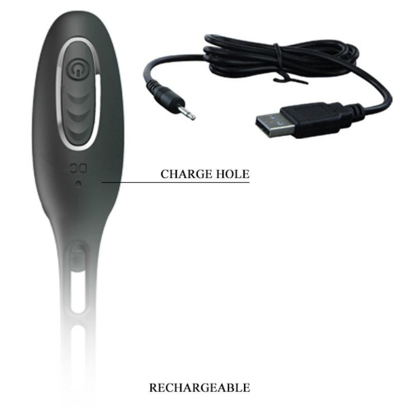Penis rings with vibrating plug