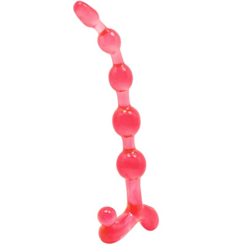Red bendy twist anal balls