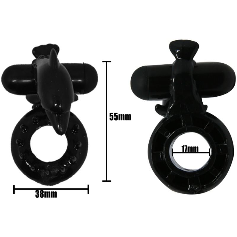 Sweet ring with clitoral stimulator delfin