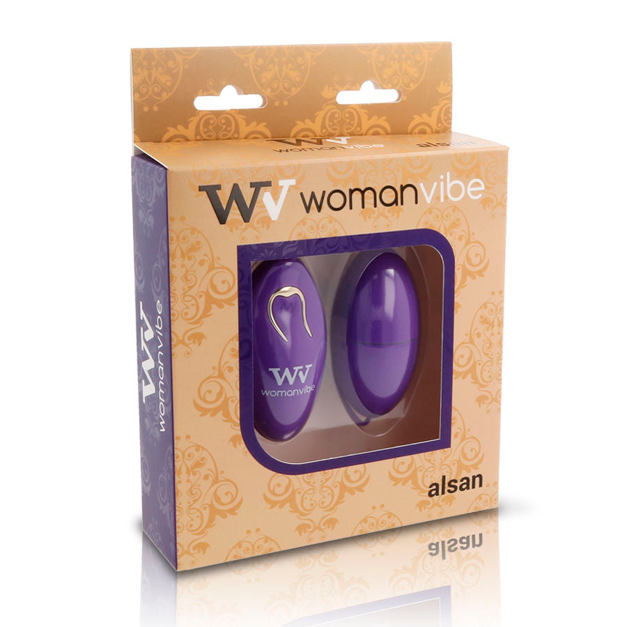 Alsan egg remote control black silicone purple