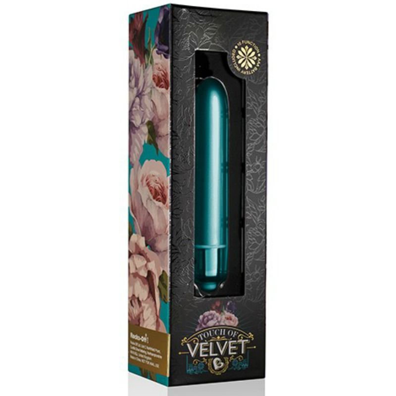 Vibrating ball with velvet peacock petals