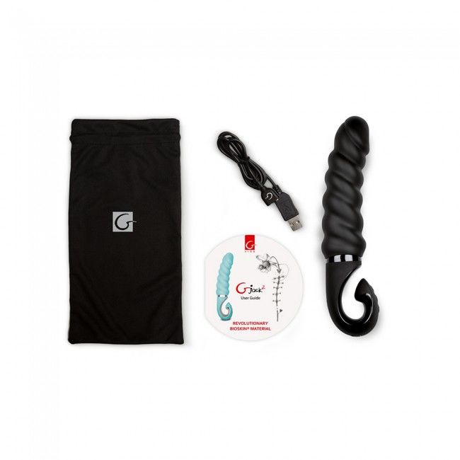 G-jack 2 - black vibrating dildo