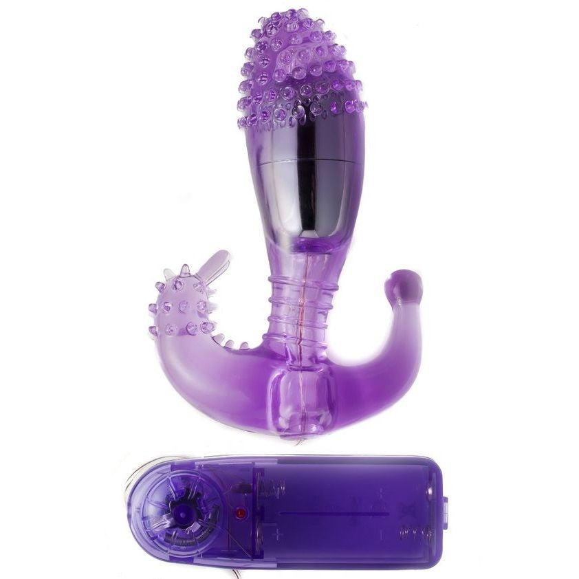 Stimulateur vaginal et anal lilas avec vibration
