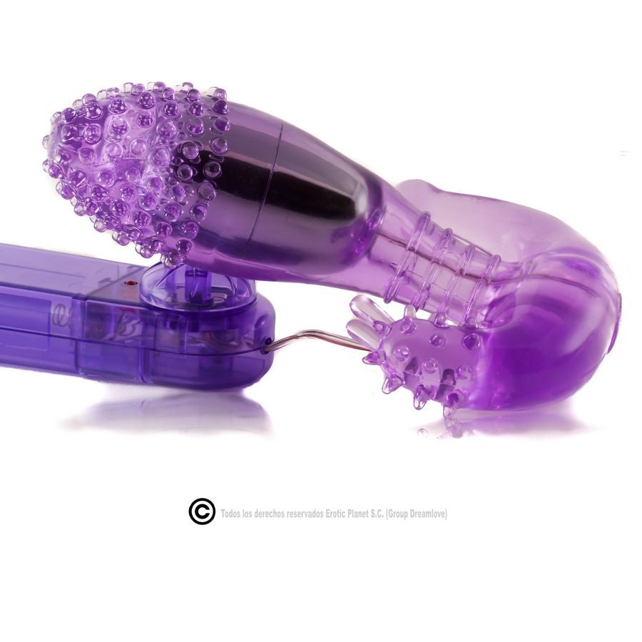 Lilac vaginal and anal stimulator with vibration