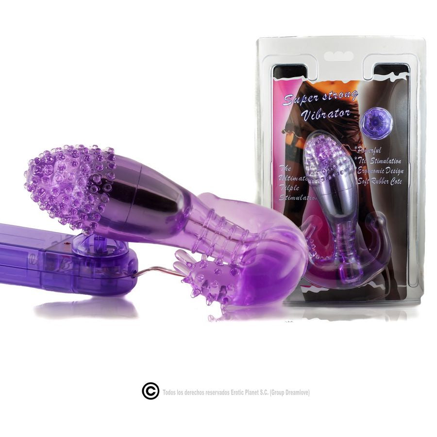 Lilac vaginal and anal stimulator with vibration