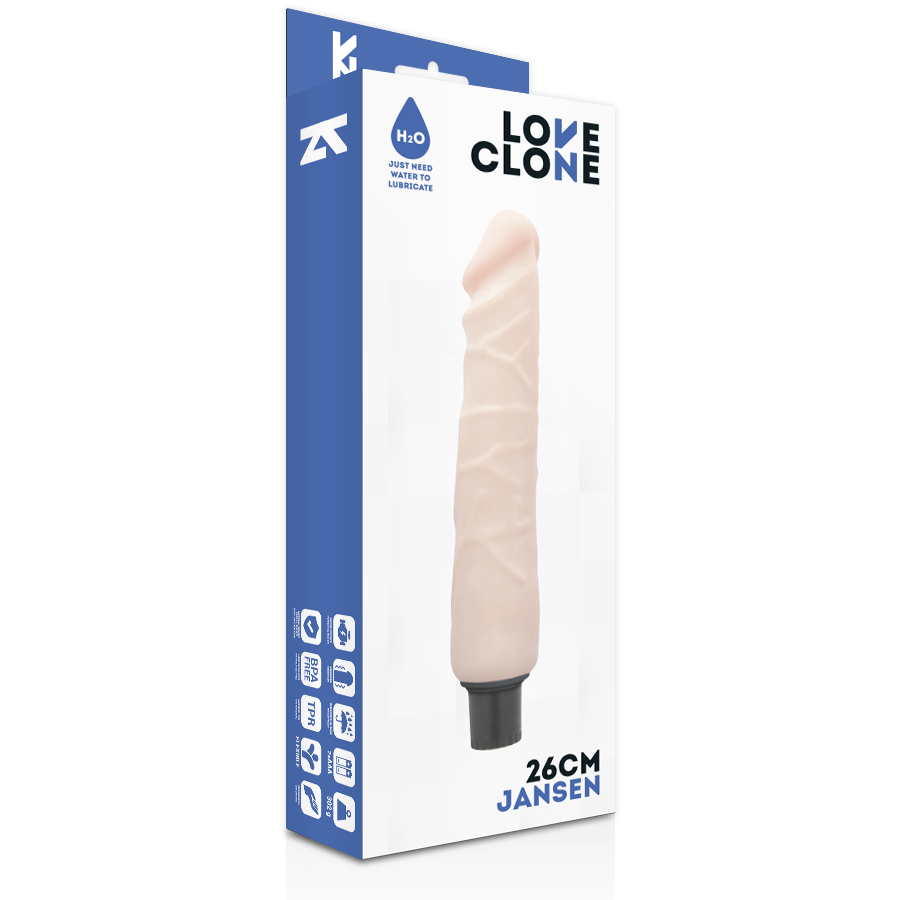 Jansen self-lubricating vibrator 26 cm -o- 4.2 cm