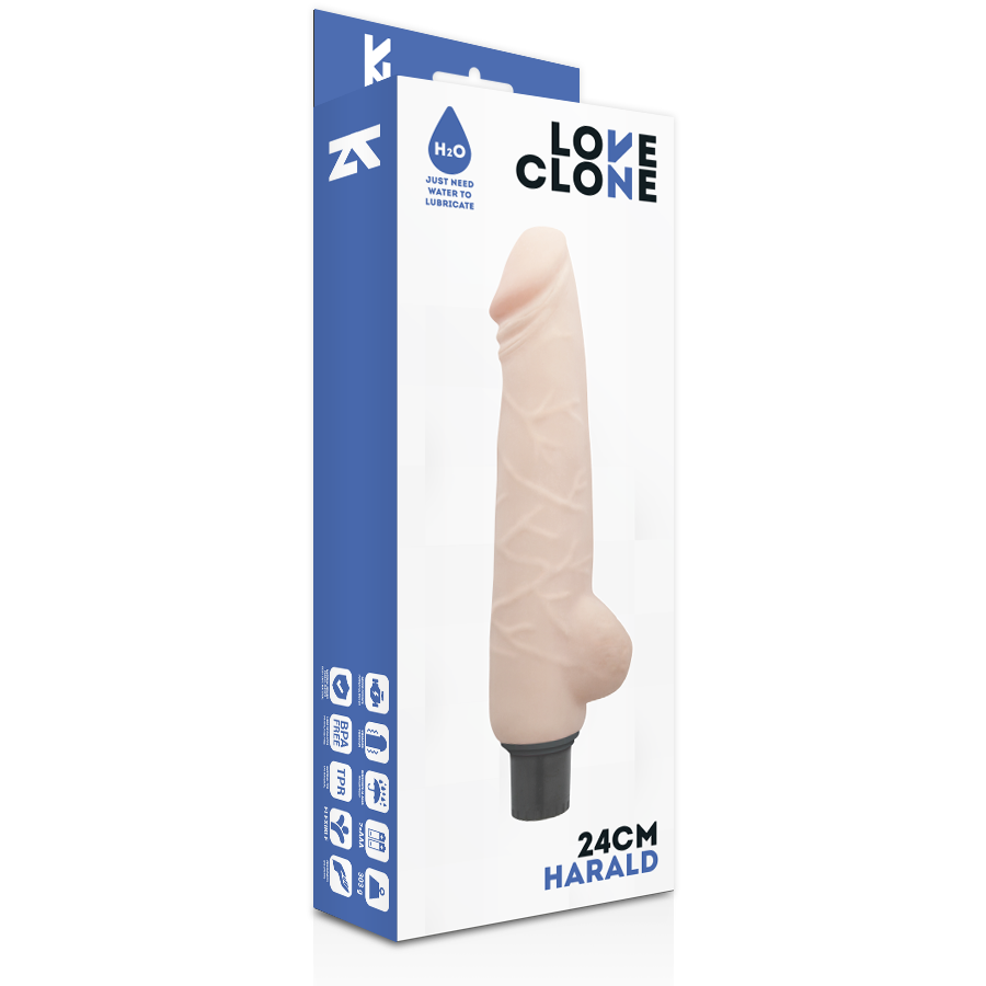 Harald self-lubricating vibrator 24 cm -o- 4 cm