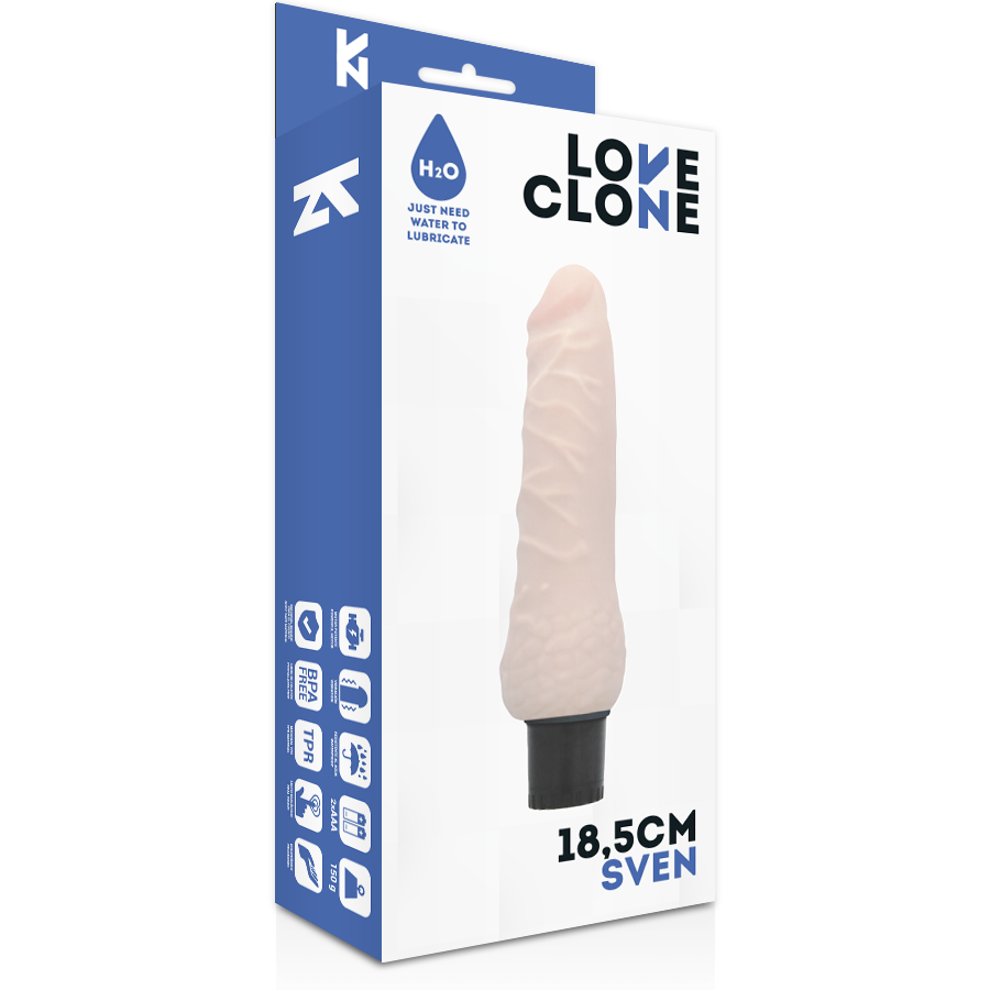 Sven self-lubricating vibrator 18.5 cm -o- 3.3 cm