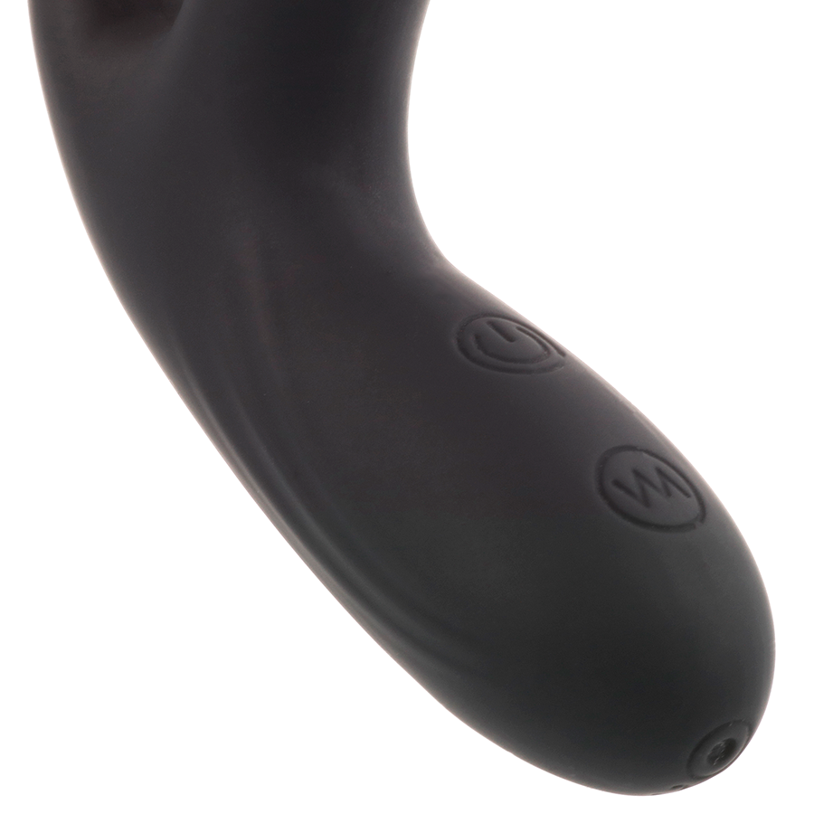 Black vibrating anal massager