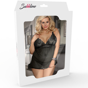 Queen plus teddy and black blindfold