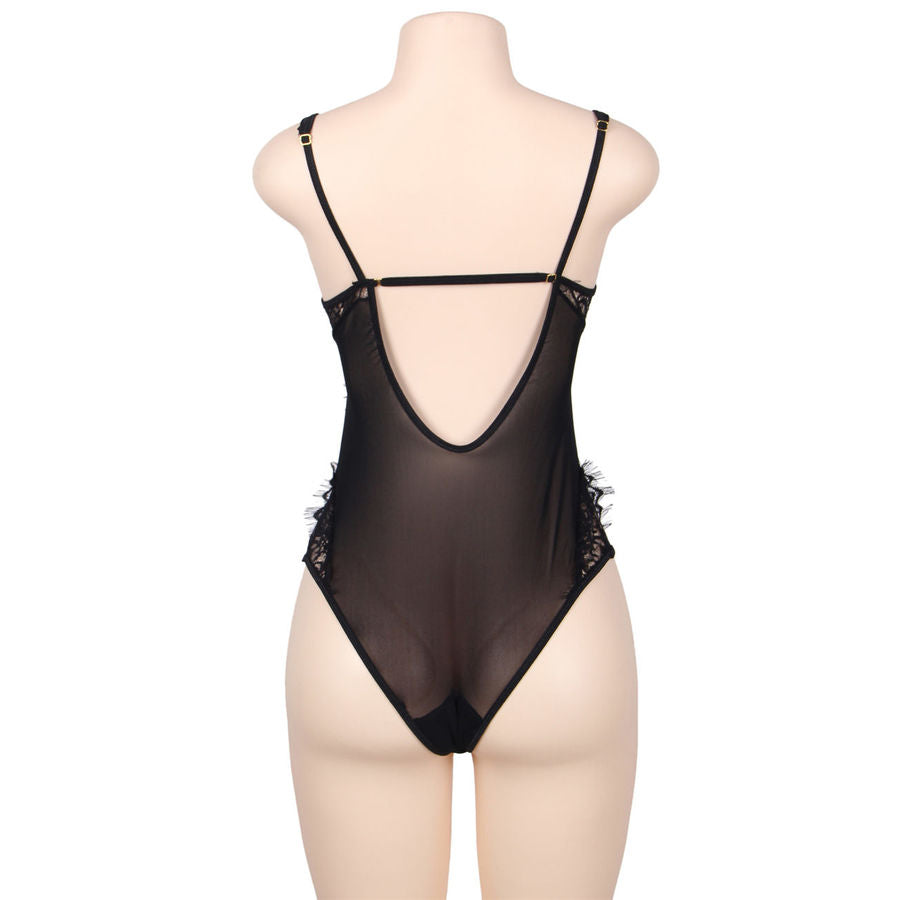 Queen plus floral lace and black teddy fringes