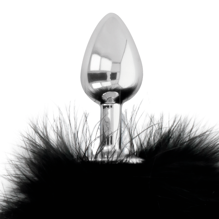Extra anal plug with black tail 7 cm