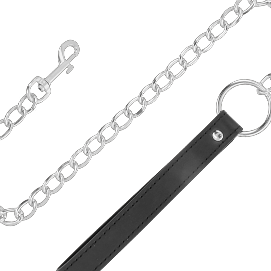 Comfortable posture collar with leather chain