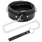Soft leather necklace with chain
