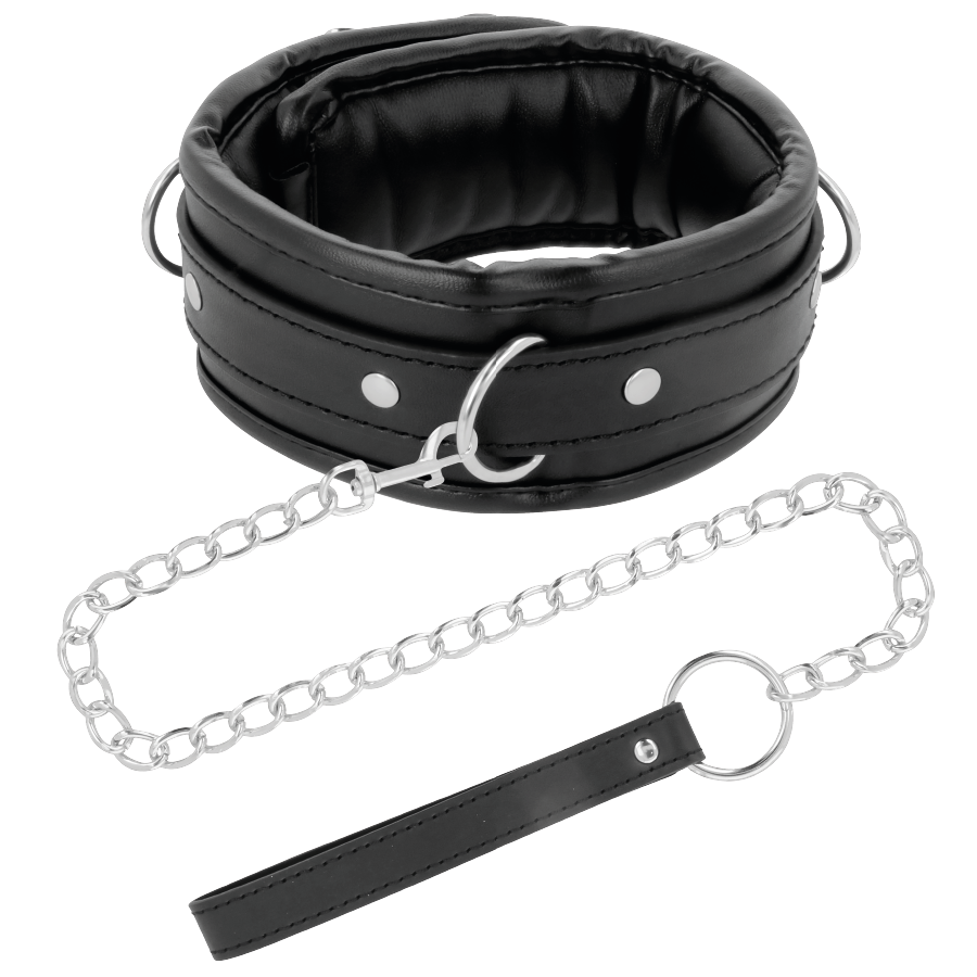 Soft leather necklace with chain