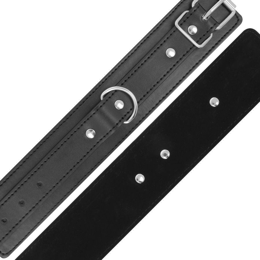 Black adjustable handcuffs with double reinforcement tape