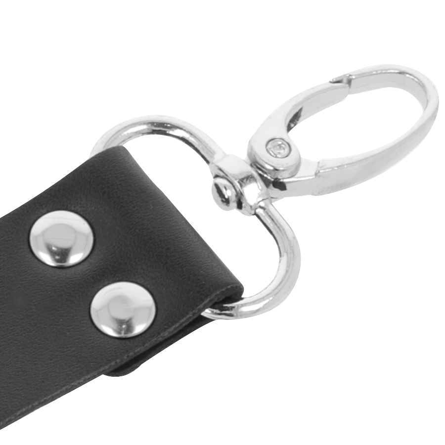 Black leather hand and foot cuffs