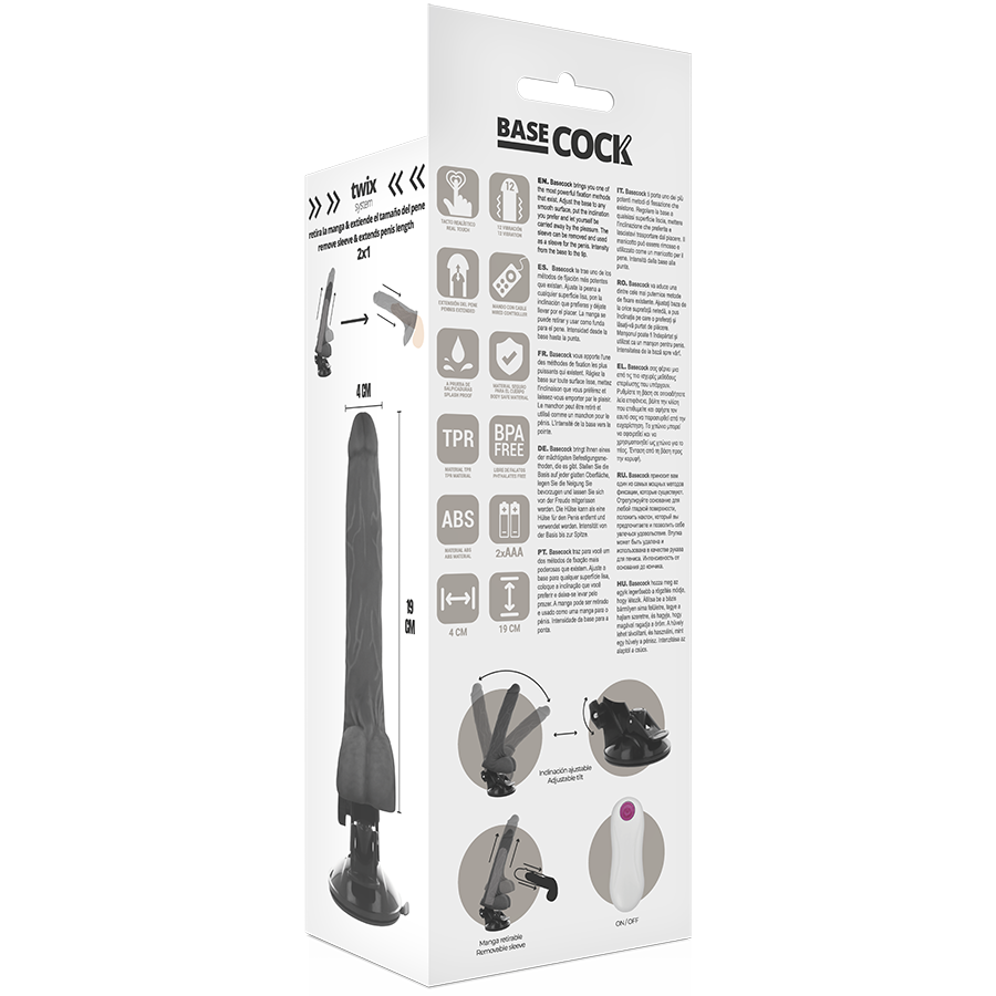 Realistic natural vibrator remote control 19 cm -o- 4 cm