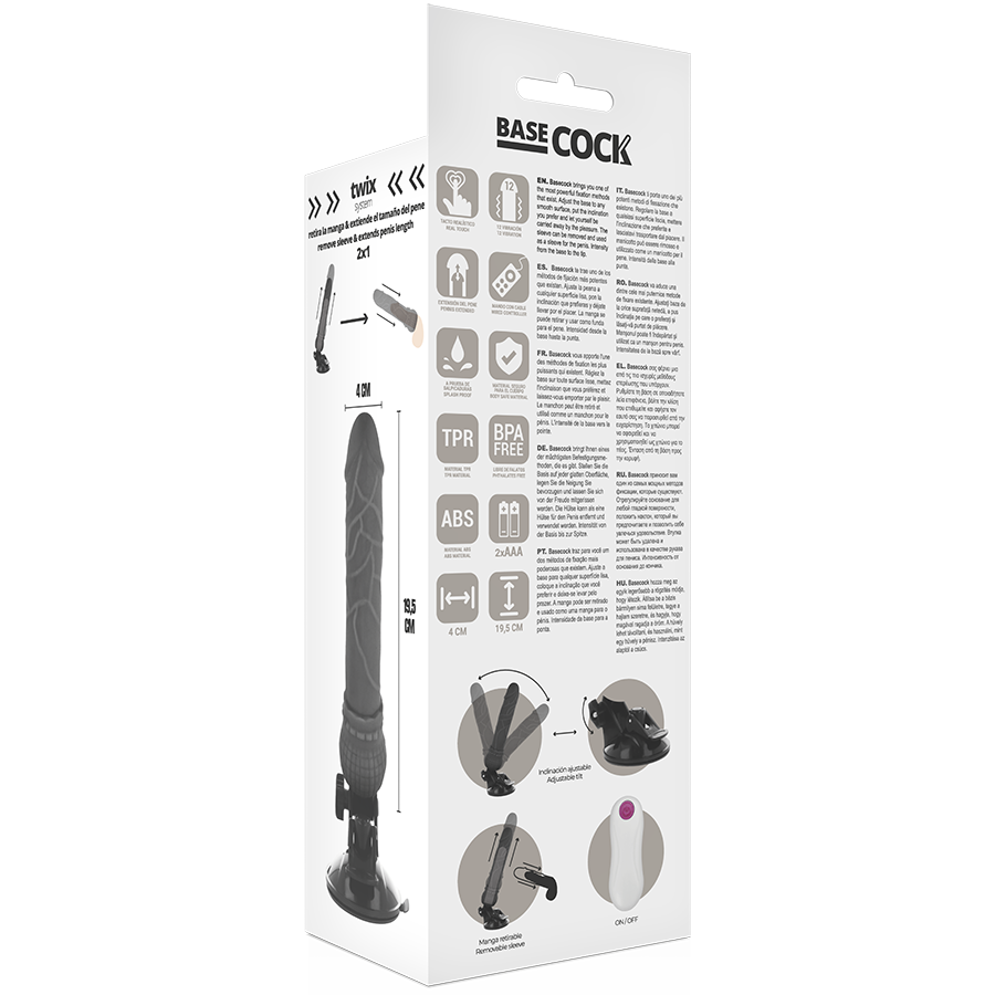 Realistic Natural Remote Control Vibrator 19.5cm -o- 4cm