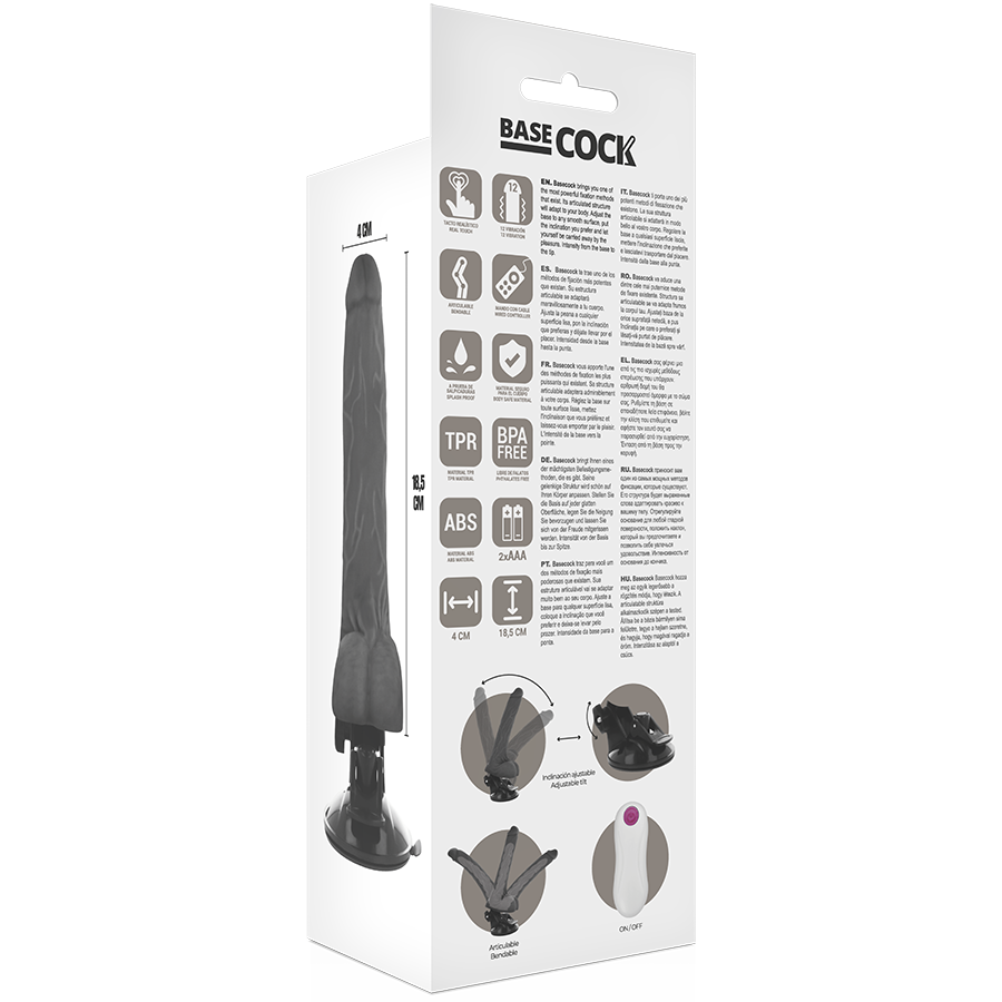 Natural articulated remote control vibrator 18.5 cm -o- 4 cm