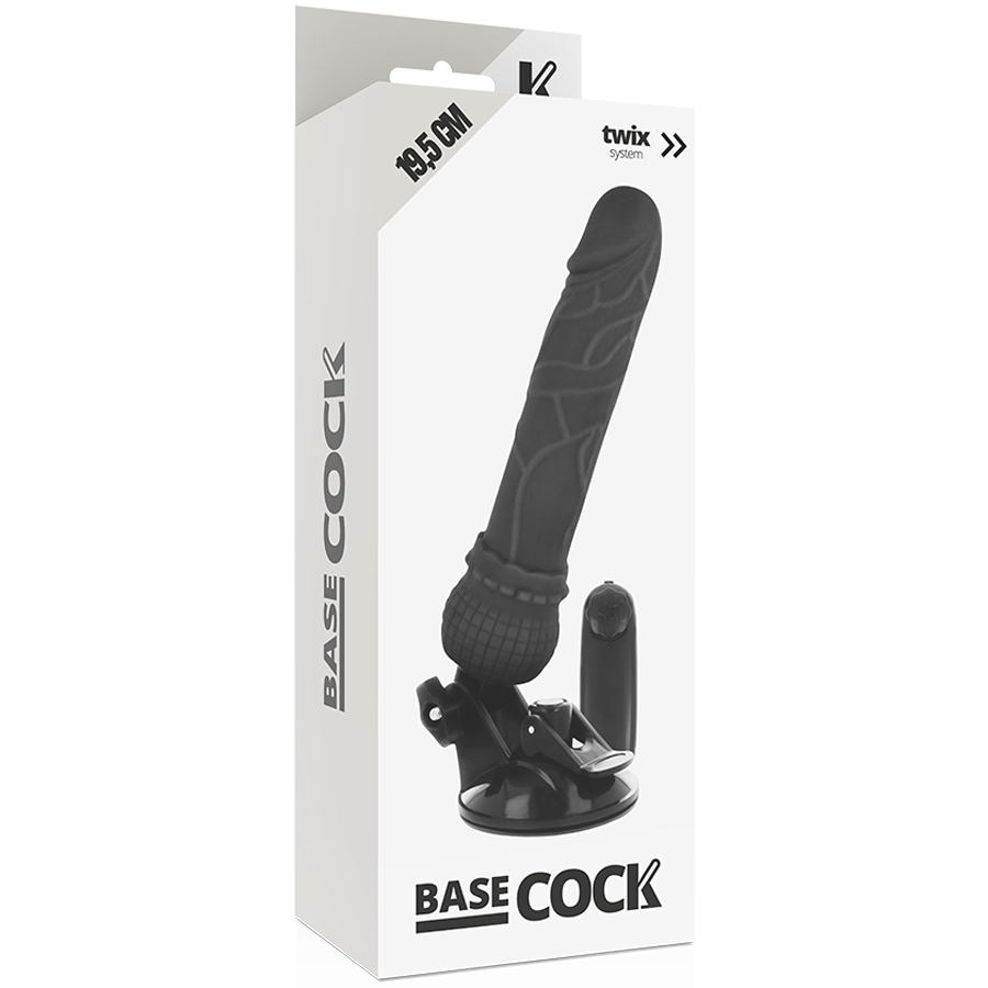 Realistic vibrator remote control natural 19.5 cm -o- 4 cm