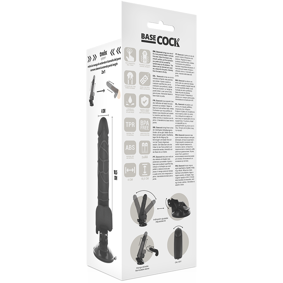Realistic Natural Remote Control Vibrator 18.5cm -o- 4cm