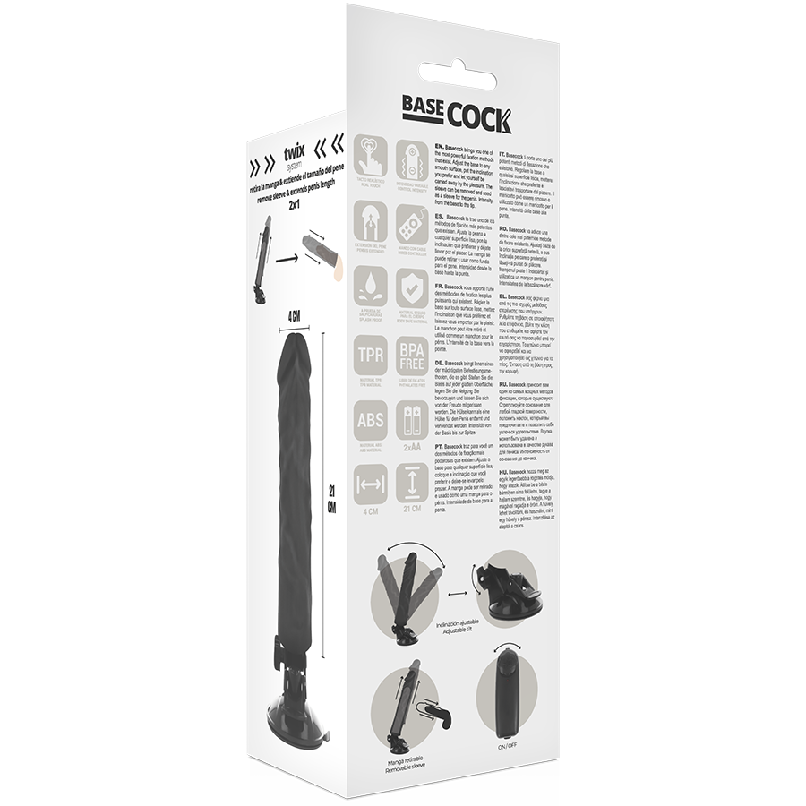 Realistic vibrator remote control natural 21 cm -o- 4 cm