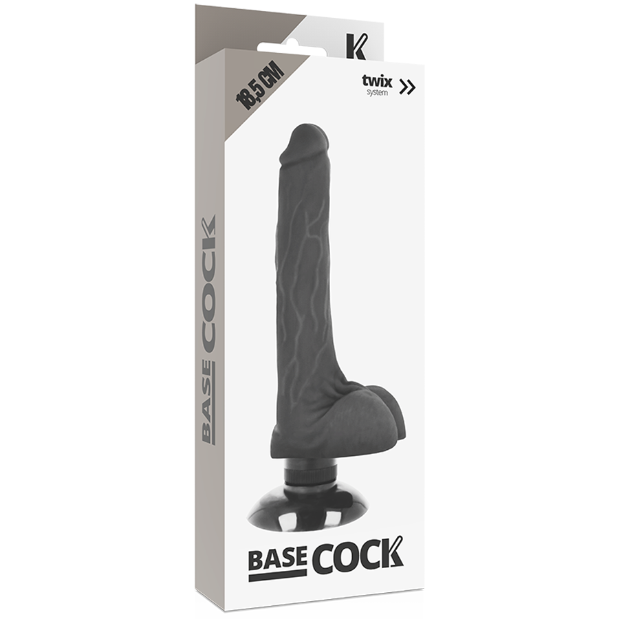 Realistic vibrator 2-1 natural 18.5 cm -o- 4 cm