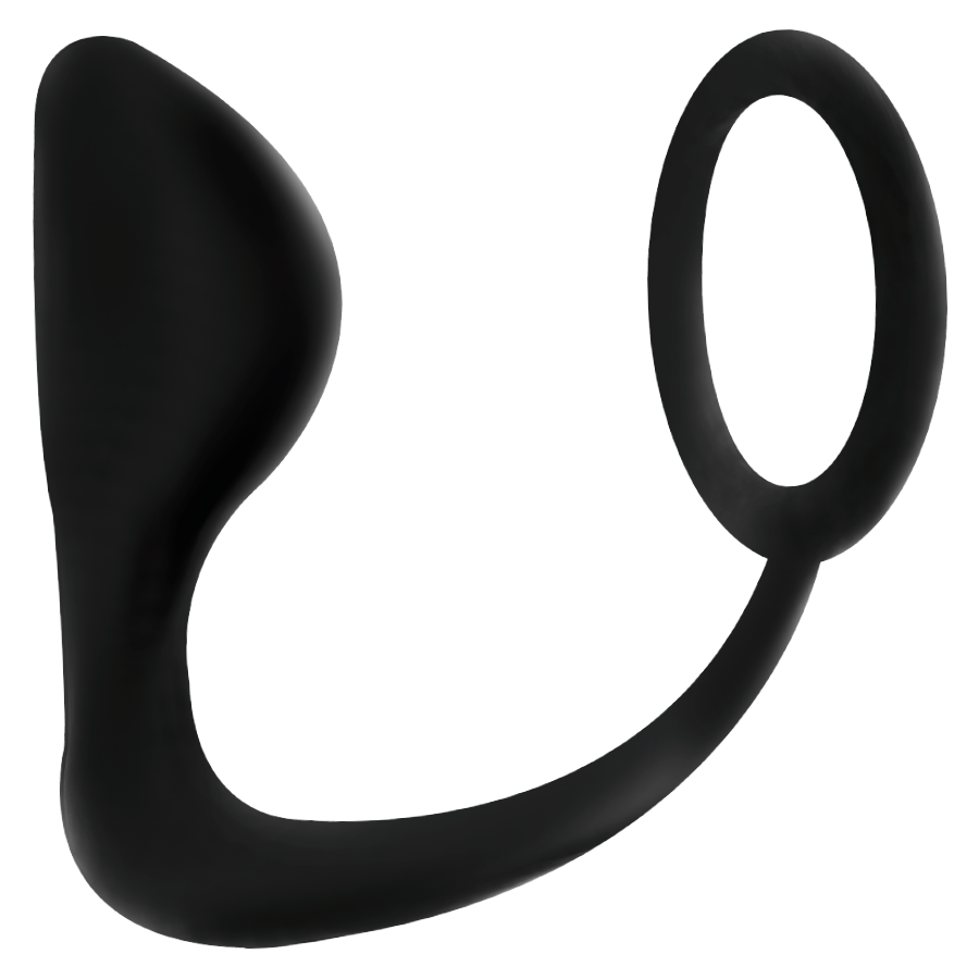 Plug anal avec anneau pénis noir