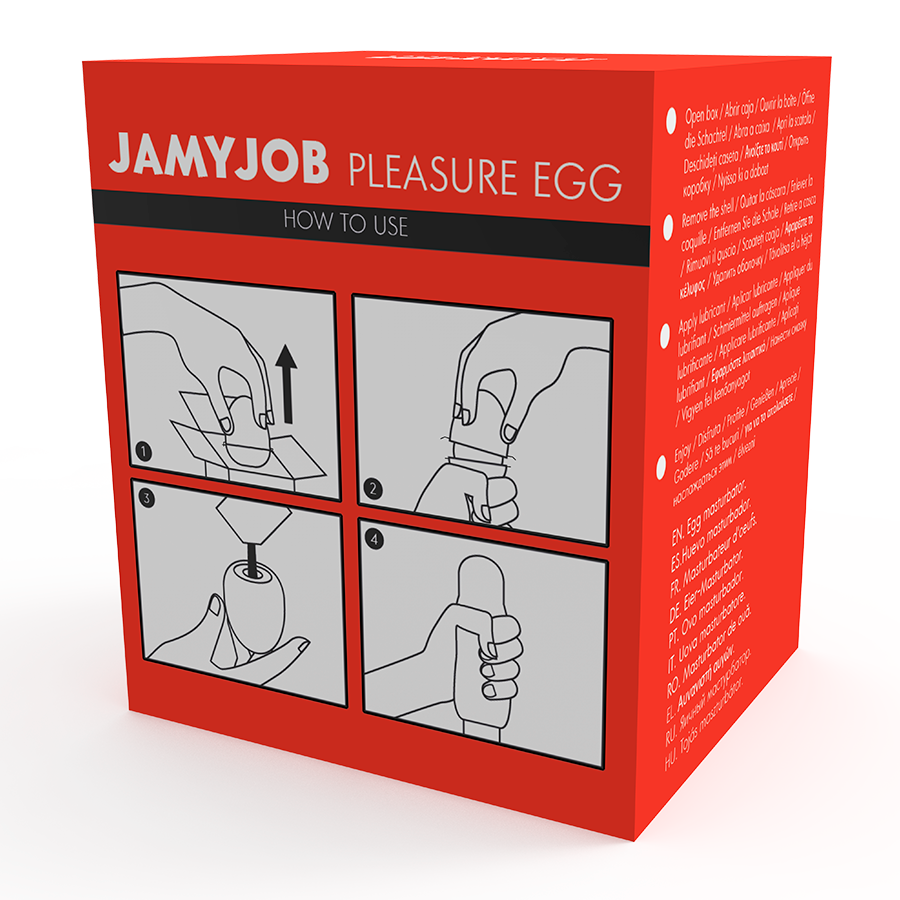 Egg masturbator red discreet version
