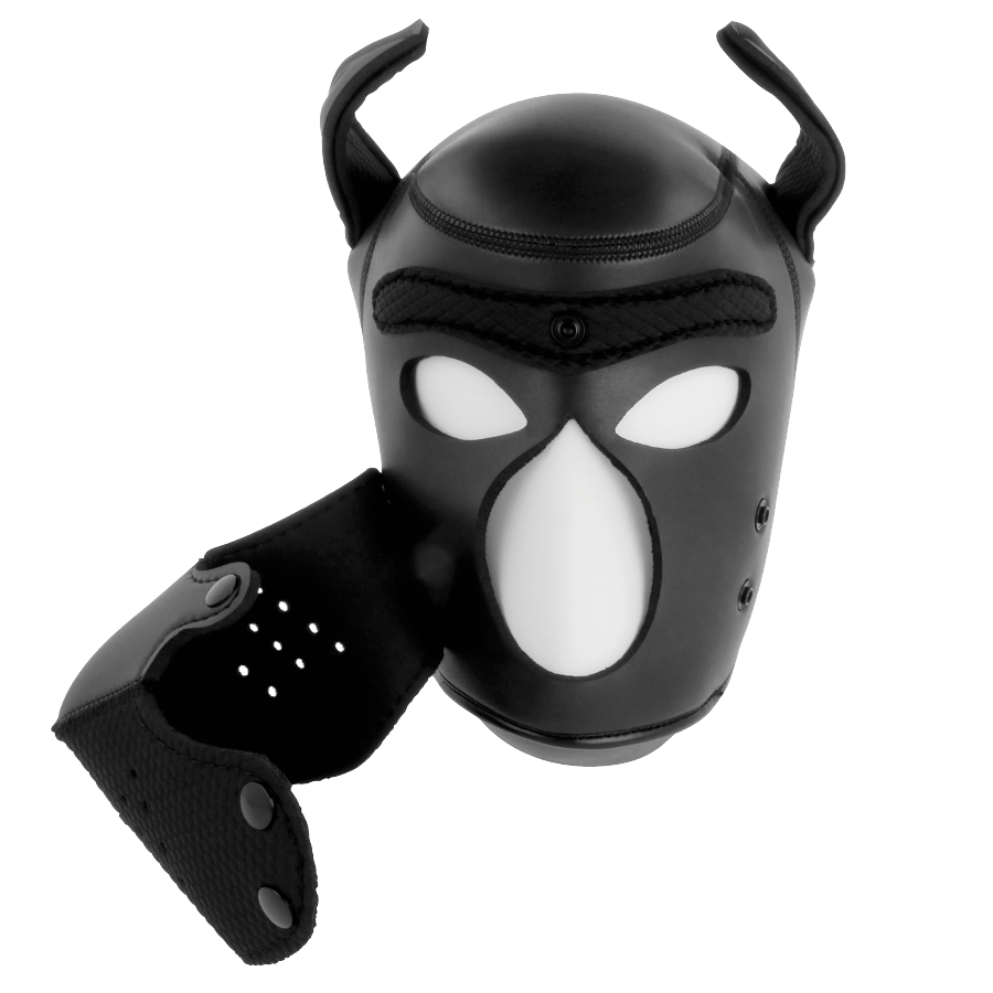Neoprene dog mask with removable muzzle l