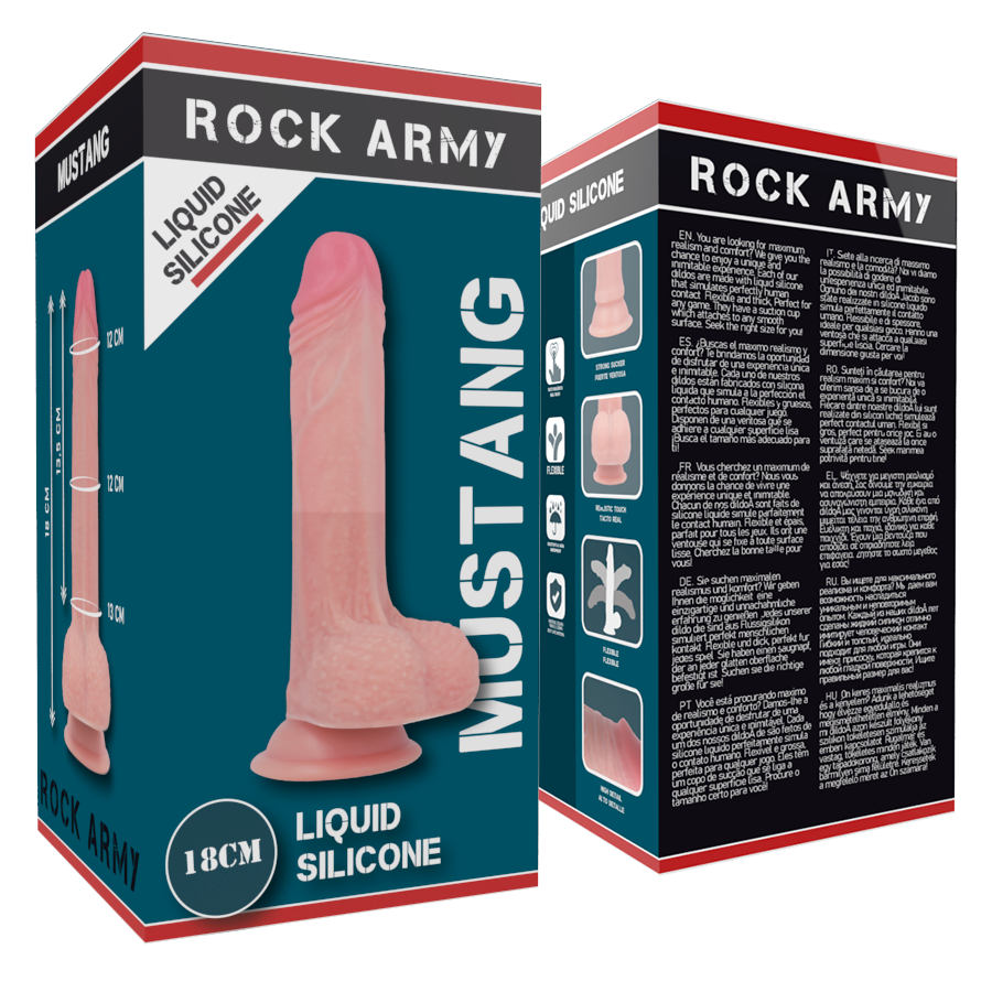 Premium Liquid Silicone Realistic Mustang 18cm -o- 4.14cm