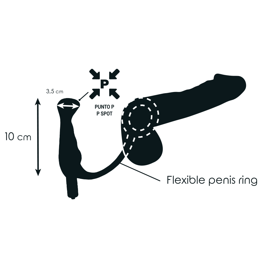 Prost Tico vibrator black 10 cm