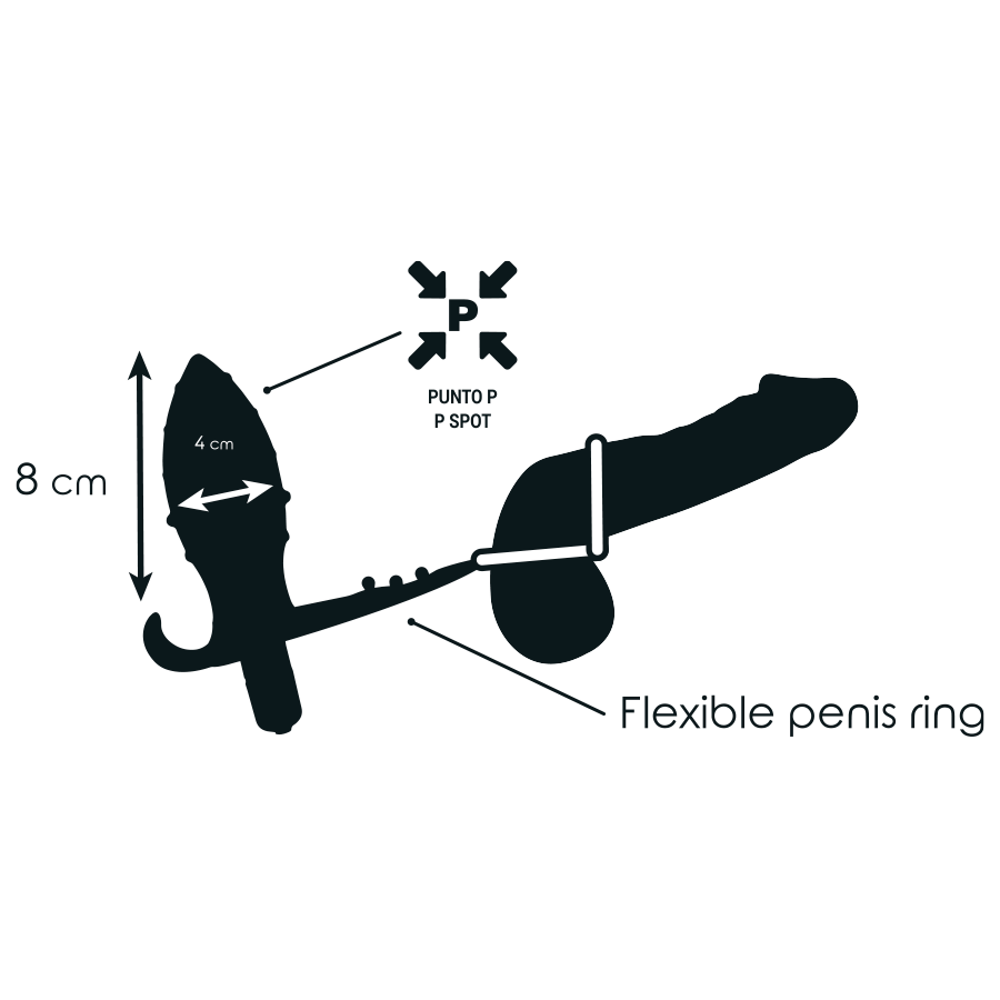 Anal plug with double black ring