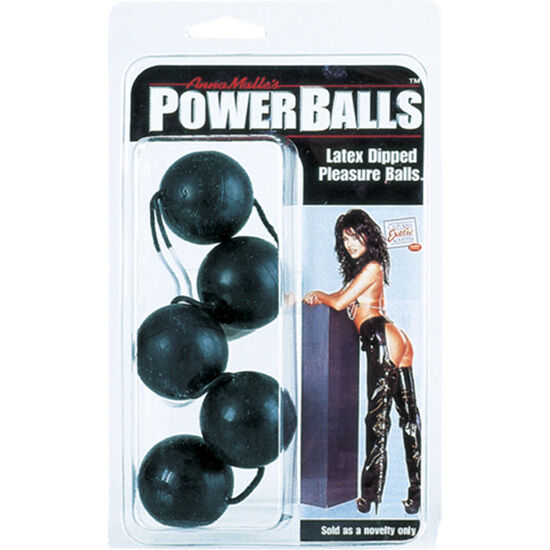 Black anal power balls