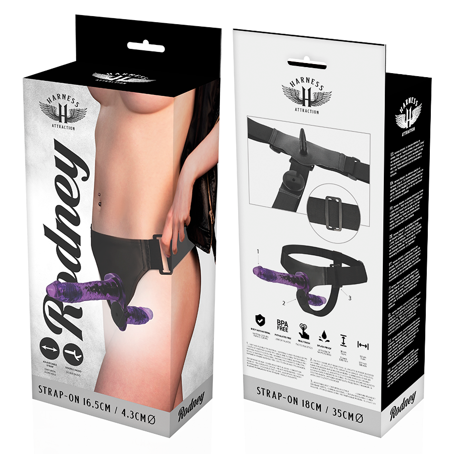 Rodney double penetraci vibrator n 18 cm -o- 3.5 cm