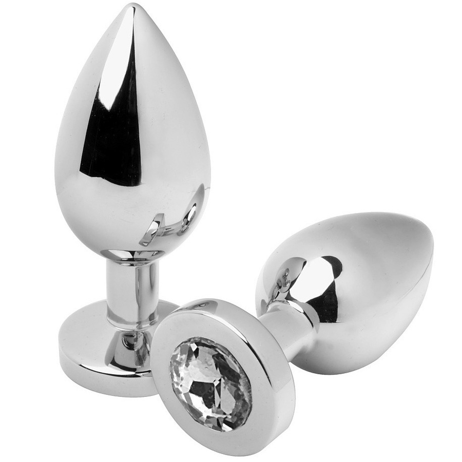Plug anal diamant transparent petit 5,71cm